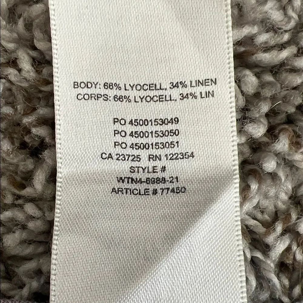 NWOT Aritzia Wilfred London Grey Linen Blend Wider the Effortless Pant in Size 6